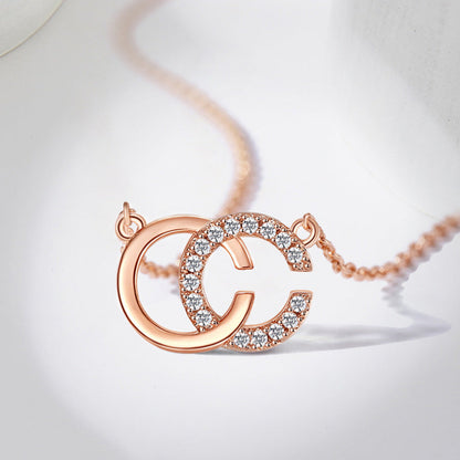 designer inspired double C necklace 