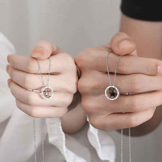 flipped couple necklace