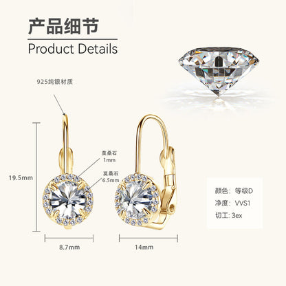 moissanite earrings reviews Pave-Set Moissanite Leverback Dangles

