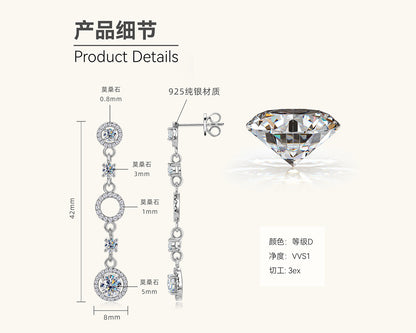 affordable moissanite drop earrings
