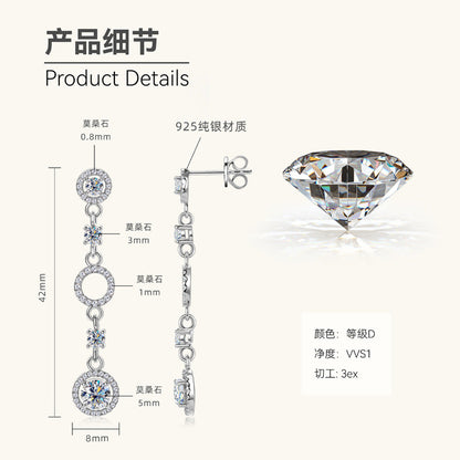 affordable moissanite drop earrings D-Color Moissanite Drop Earrings

