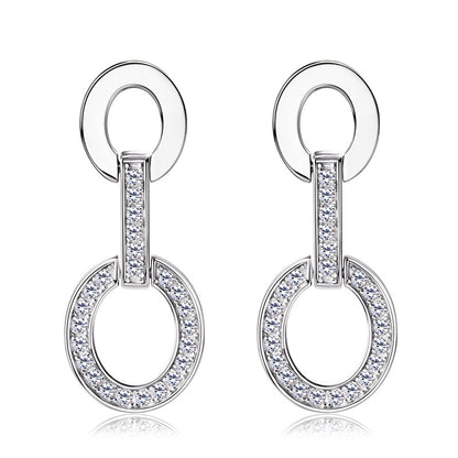 moissanite diamond alternative drop earrings