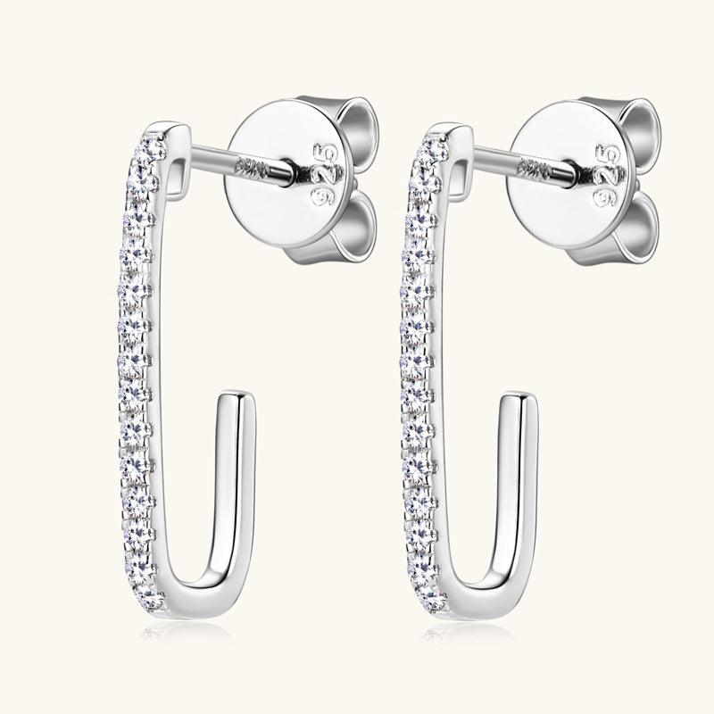 open hoop moissanite earrings