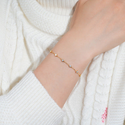 moissanite bracelet gold