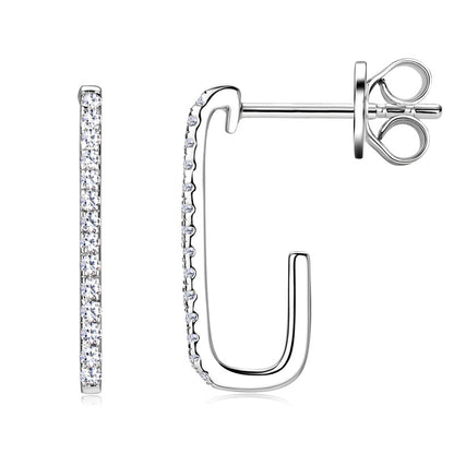 moissanite arc earrings