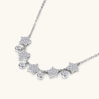 moissanite journey necklace