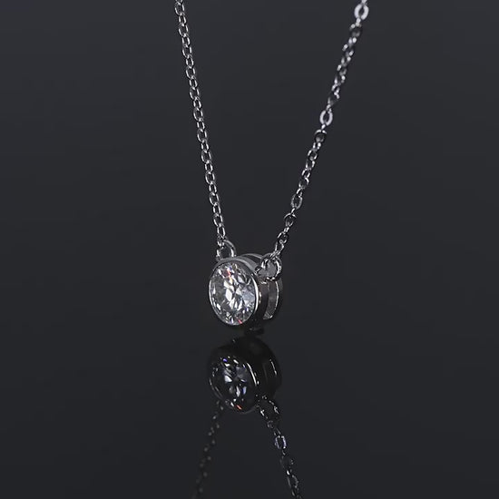 small solitaire necklace