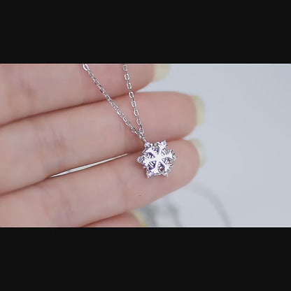 silver snowflake necklace