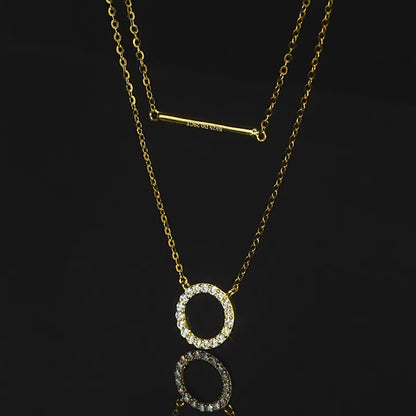 gold heart and diamond necklace