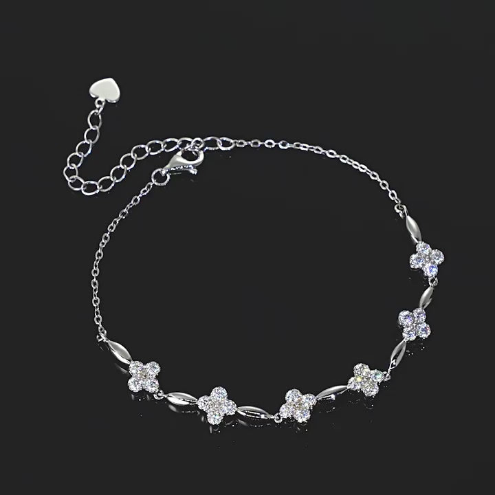 silver and diamond bracelet