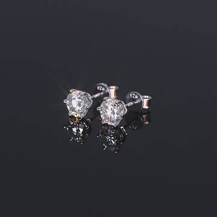 Classic Prong Set Stud Earrings