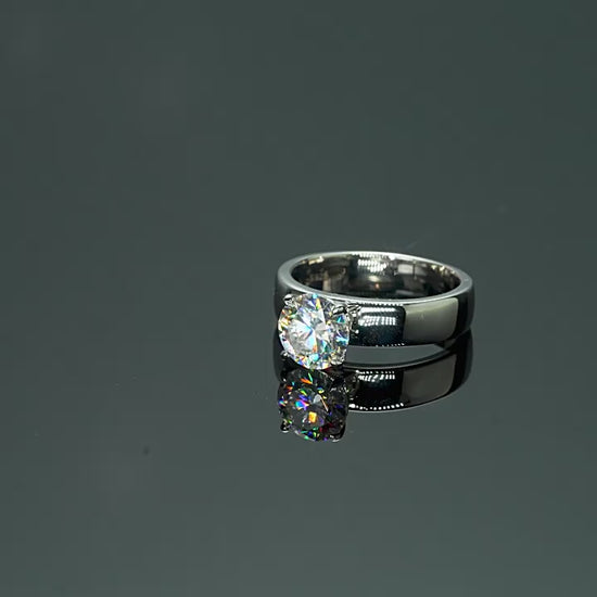 white gold diamond solitaire ring