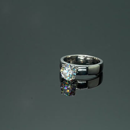 white gold diamond solitaire ring