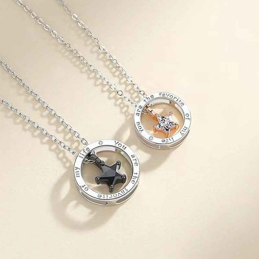 flipped couple necklace