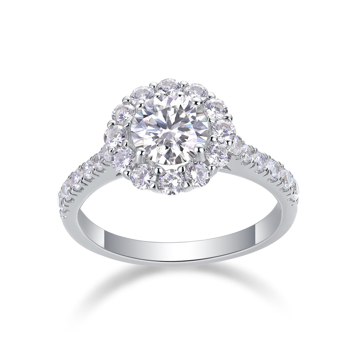 1 ct moissanite solitaire ring