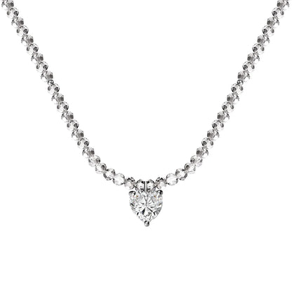 zircon heart pendant