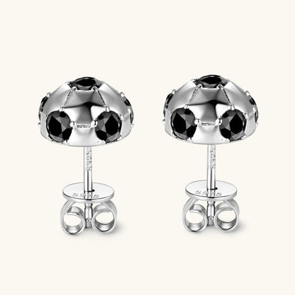 football stud earrings moissanite