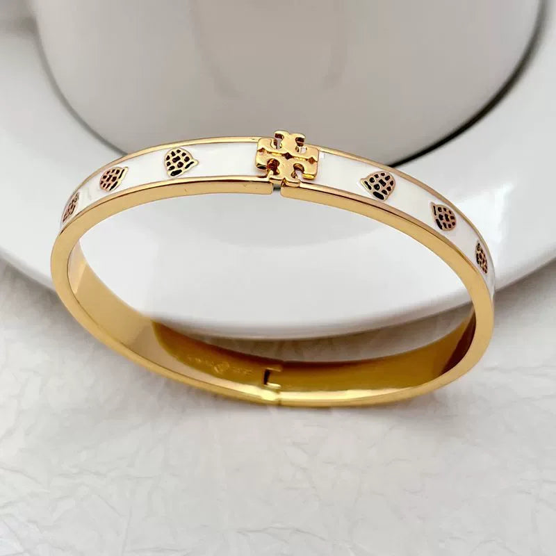 Tory Burch Fresh Sweet Enamel Flower Metal Bangle – JIMMY  display picture 3