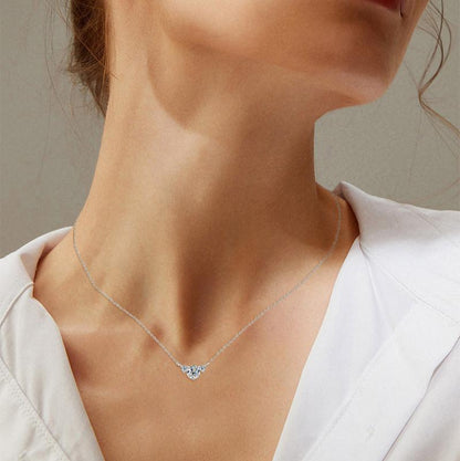 moissanite station necklace