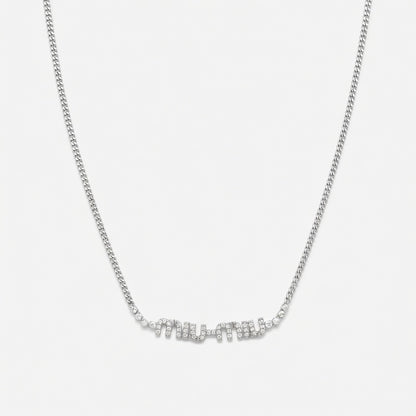 Miu Miu Logo Link Chain Necklace | Gold & White Gold | 2 Styles | JIMMY JEWELRY