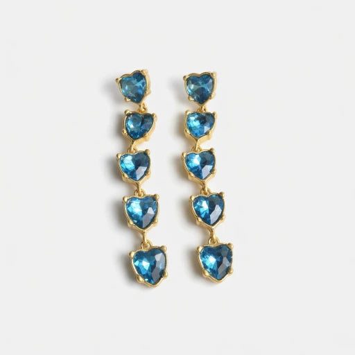 Oscar de la Renta women Heart-Shaped Crystal Drop Earrings