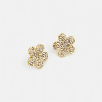 Oscar de la Renta Diamond Colorful Floral Earrings