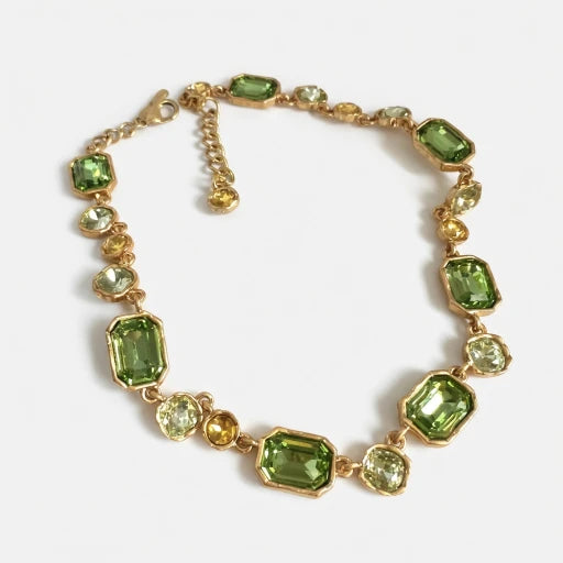 Oscar de la Renta Square Crystal Pendant Necklace