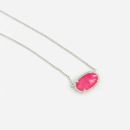 Kendra Scott Elisa Pink Azalea Teardrop Pendant Necklace