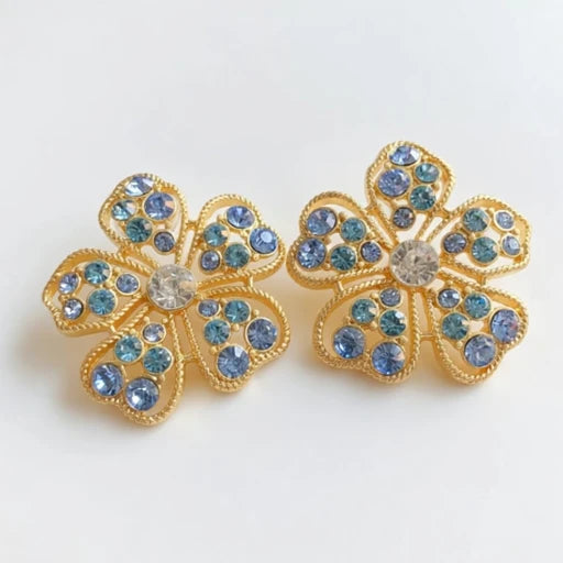 Oscar de la Renta Women's Full-Pavé Openwork Floral Stud Earrings