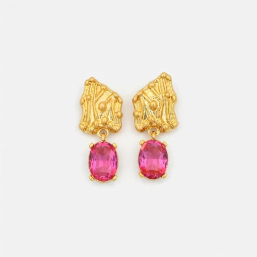 Oscar de la Renta Unique Twig Sparkling Crystal Drop Earrings