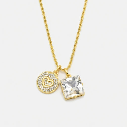 Miu Miu Round & Square Diamond Pendant Necklace, Bracelet & Earrings