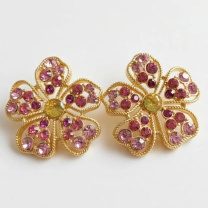 Oscar de la Renta Women's Full-Pavé Openwork Floral Stud Earrings