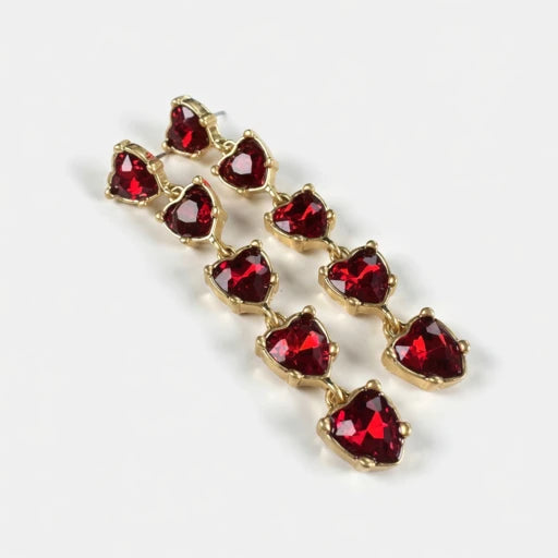 Oscar de la Renta women Heart-Shaped Crystal Drop Earrings