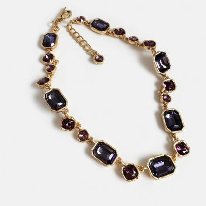 Oscar de la Renta Square Crystal Pendant Necklace