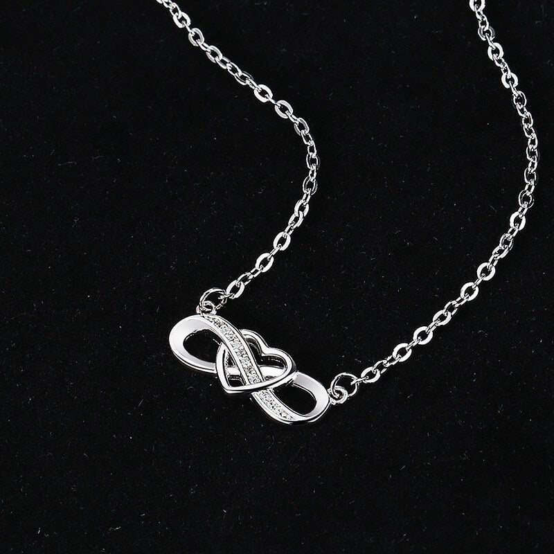 infinity necklace with heart infinity heart necklace tiffany