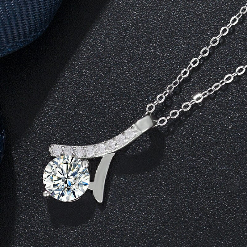 cubic zirconia diamond pendant necklace