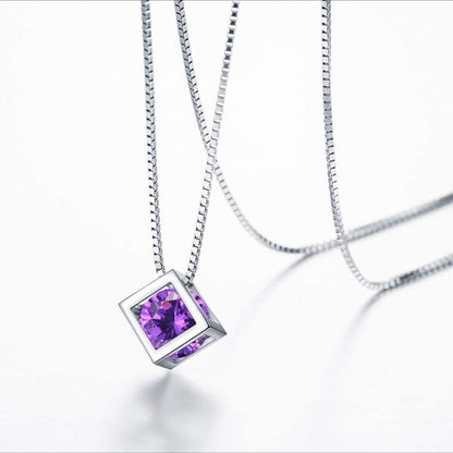 diamond cube pendant