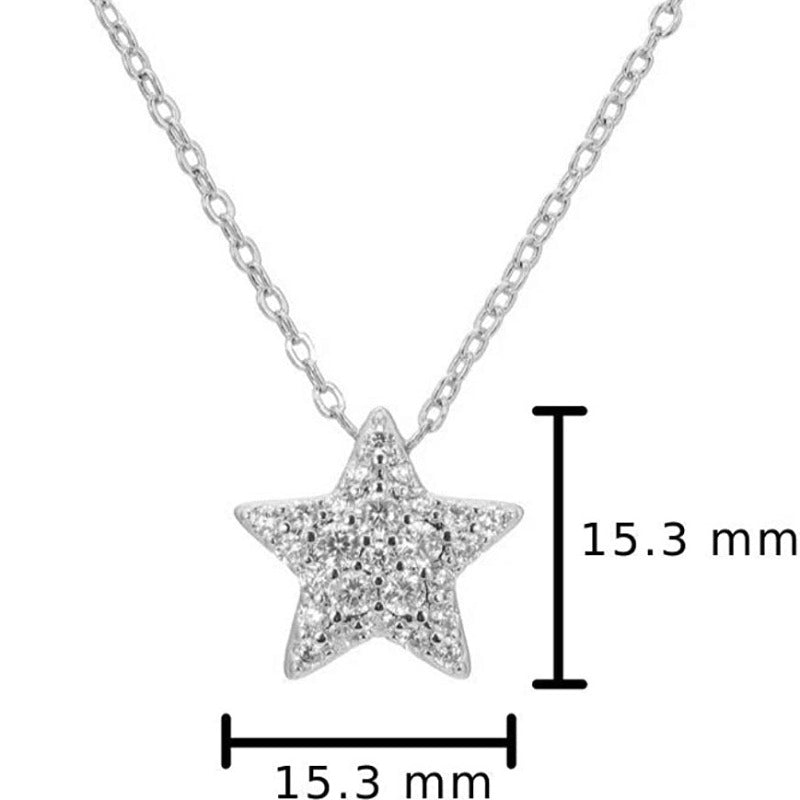 star silver necklace pendant