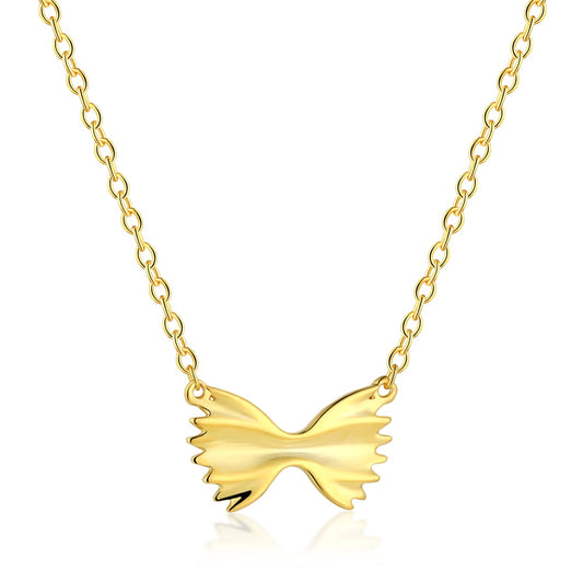  Gold silver butterfly necklace