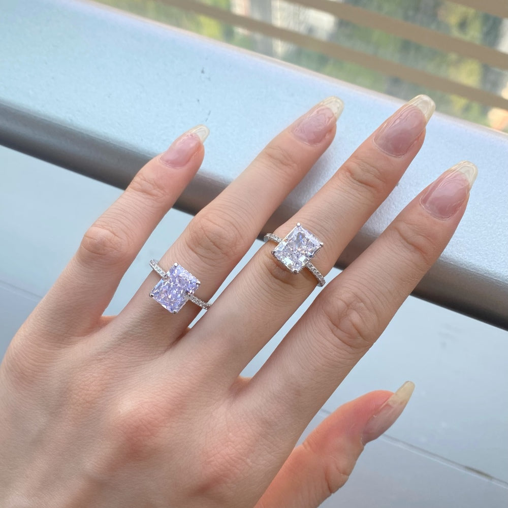 square diamond ring for women white gold