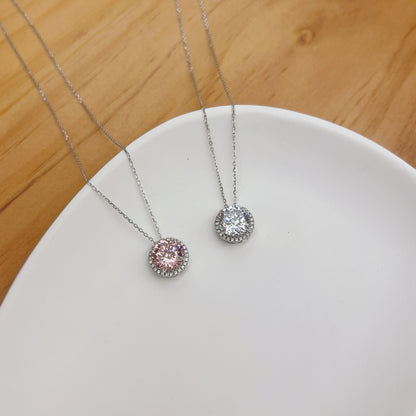 round diamond necklace