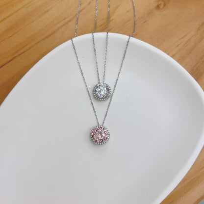 round?diamond?pendant?necklace?for?women