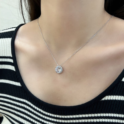 round Moissanite necklace