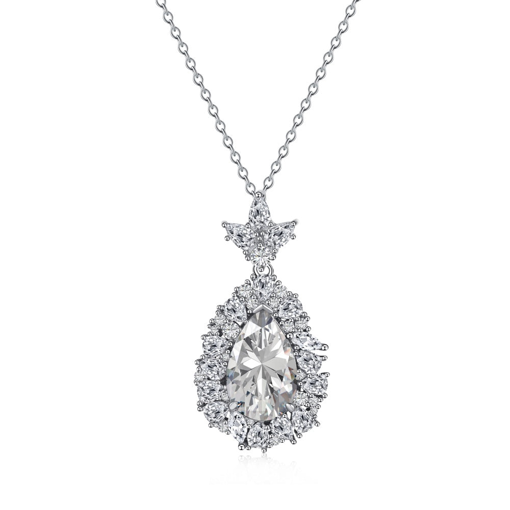 pear diamond necklace