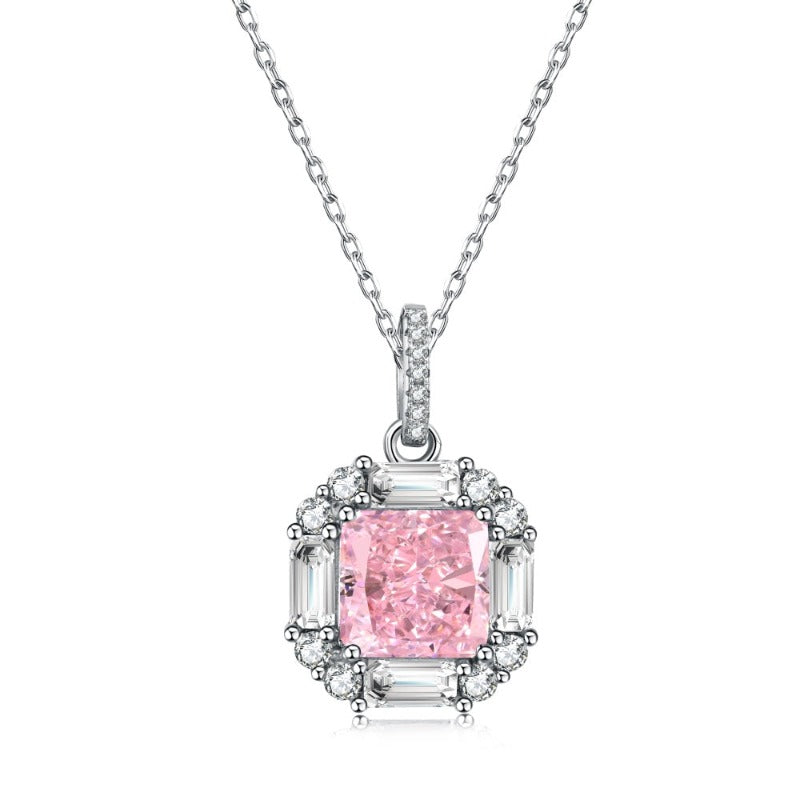 square diamond necklace