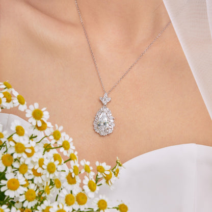 pear diamond necklace for girls