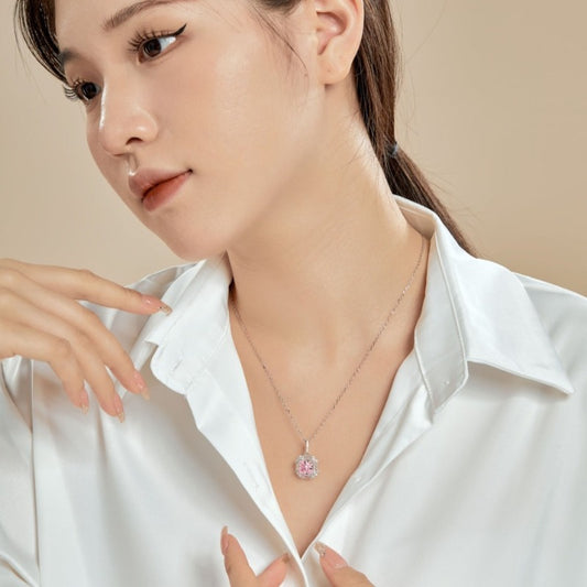 square diamond necklaces for women