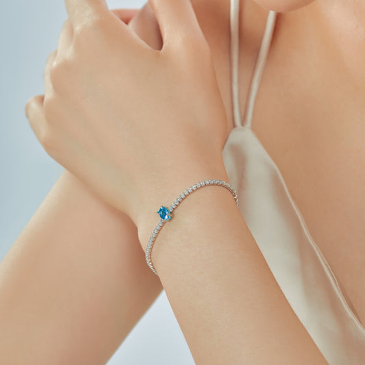 blue sapphire diamond tennis bracelet