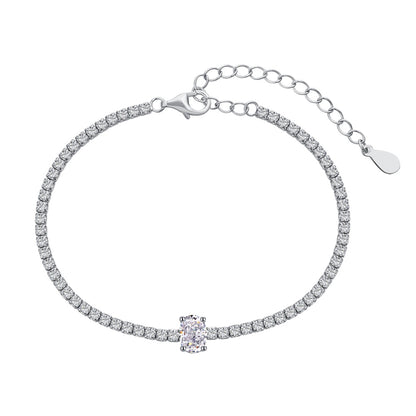 oval diamond tennis bracelets for women