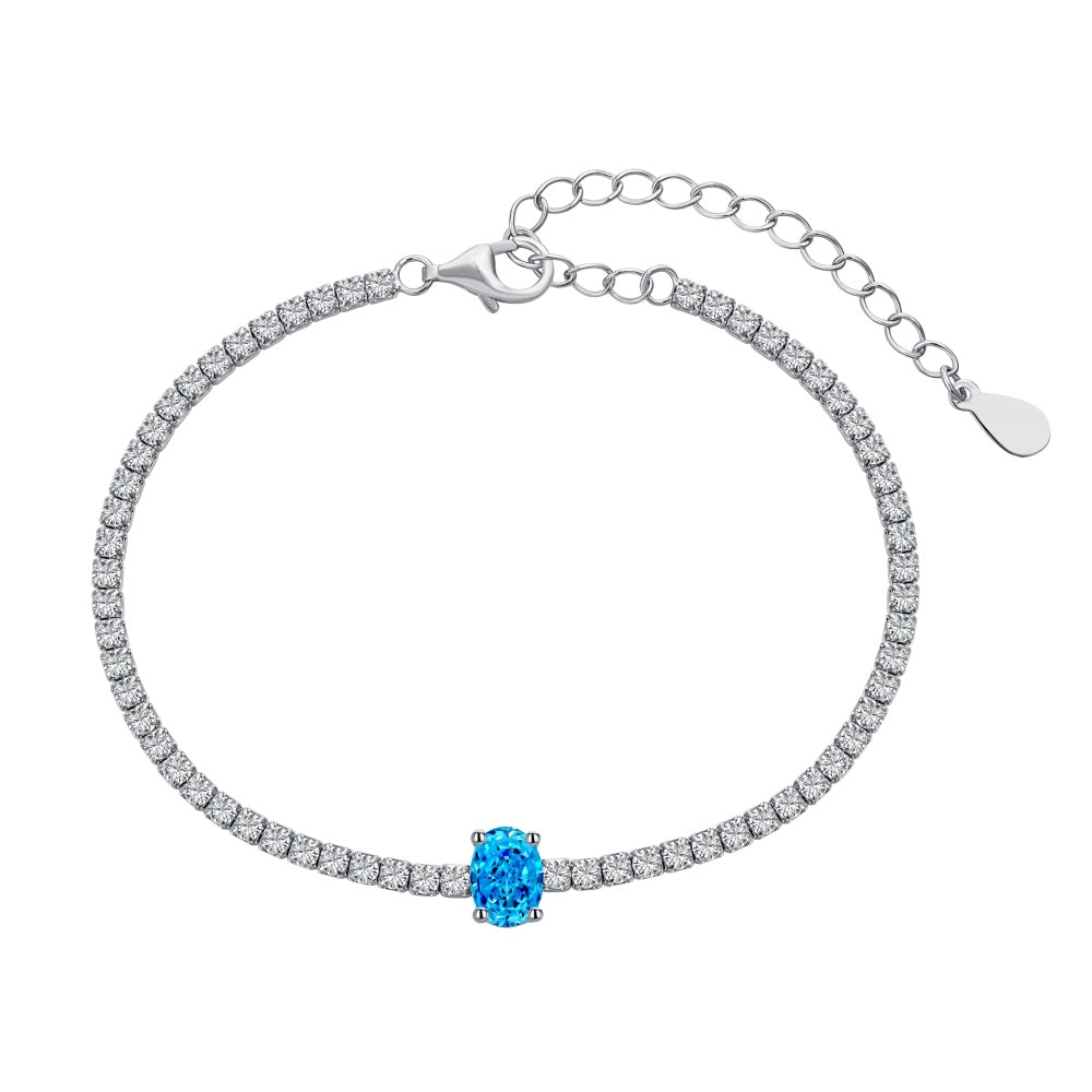 blue diamond tennis bracelet jimmy jewelry